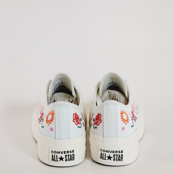 Converse CTAS Lift Ox Summer Embroidery Canvas Platform Sneakers A10822C NWT - Picture 5 of 6